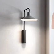 Bover LED stenska svetilka Platet A/02 črna/siva - Dnevna soba/jedilnica - Dizajn - ebenovinasto črna, svetlo siva - Aluminij
