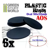 shumee GSTU503906 Plastično ovalno podnožje 90 x 52 mm, pakiranje x 6