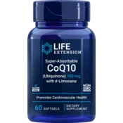 Super-absorbilni Koencim Q10 (ubikinon) z d-limonenom, 100 mg - 60 mehkih gelov