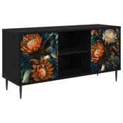 vidaXL TV omarica LOCHEM 102 x 33 x 51 cm Črni hrast Inženirski les