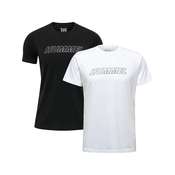 Hummel Tehnička sportska majica, crna / bijela / svijetlosmeđa