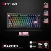 Tastatura mehanicka Gaming Fantech MK921 Maxfit 8 Wireless black brown switch