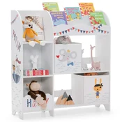 COSTWAY Organizator v omari za igrače in knjige 93 x 30 x 102 cm, (5000065665)