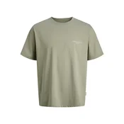 JACK & JONES Majica JORMontauk oliva/mešane barve