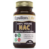 Epsilon Life NAC N Acetil Cistein Vegan, 90 kapsul