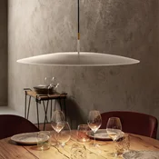 OLEV LED obesna svetilka OVERFLY PLUS, bela/zlata, O 55 cm 2.700 K - Dnevna soba/jedilnica - Dizajn - belo, zlato - Aluminij