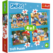 TREFL Puzzle Štrumfovi - 4u1 (54/ 48/ 35 i 70 delova)