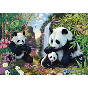 Schmidt - Puzzle Pandafamilie am Wasserfall - 500 kosov