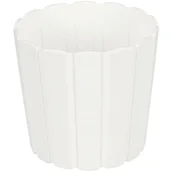 shumee Plastični lonec za rože, zelišča, rastline, balkon, teraso, bel 16,5x15cm