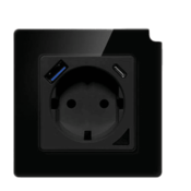 Avatto N-WOT10-USB-B USB in USB-C TUYA pametna vtičnica WiFi (črna)