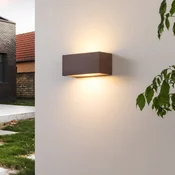 Lucande zunanja stenska svetilka Bente, barva rja, širina 25 cm, IP54 - Sodobni - rjavkast - Kovina