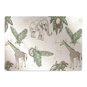 Decormat Podloga za zaščito tal Žirafe in sloni 120x90 cm 2 cm