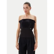 Rinascimento Top CFC0019748002 Črna Slim Fit