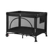 Lionelo - Potovalna postelja LAURA Black Carbon