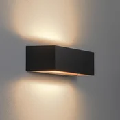 BEGA Studio Line LED stenska svetilka, črna, kovinska, 30 cm - Dnevna soba/jedilnica - Sodobni - žametno črna, bakrena - Aluminij