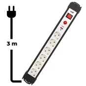 Produžni Kabel s Prenaponskom Zaštitom | 6 Uticnica | 3m | 3500W (16A) | WELL