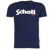 Schott Majice s kratkimi rokavi LOGO Modra