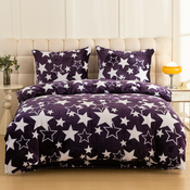 Posteljnina iz mikropliša STARS, vijolična Dimenzije posteljnine: 2 kom 70 x 90 cm | 200 x 220 cm