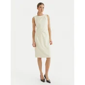 Calvin Klein Cocktail obleka LV044F018G Bež Slim Fit