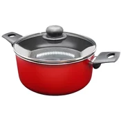 Piardi Home Šerpa sa poklopcem 20 cm, Crvena