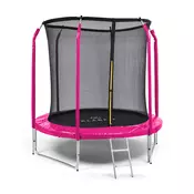 KLARFIT Jumpstarter, trampolin, 2,5 m O, mreža, max 120 kg, površina za skakanje 195 cm O