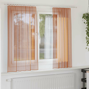 Voile zavjese s petljama 2 kom terakota 140x175 cm