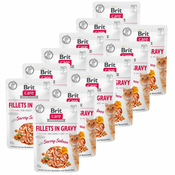 Brit Care Cat Fillets in Gravy Savory Salmon 12x85 g