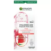 Garnier Skin Naturals Hyaluronic Acid Ampoule platnena maska ??za pomiritev in posvetlitev kože 1 ks za ženske