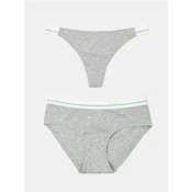 Sinsay - Tanga i hipster gacice 2 pack - svetlo siva