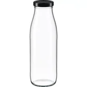 Weck univerzalna steklenica 0,5 l, komplet 15 kosov, črn pokrov