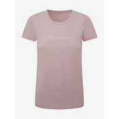 Womens Pink Short Sleeve T-Shirt Pepe Jeans - Women