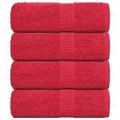 Vidaxl Pralne brisače FROGN 4 kosi rdeče 30x30 cm 360 g/m2