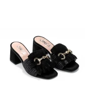 Once Ženske papuce na štiklu S58, Crne