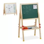 Northix Po višini nastavljiva otroška risalna tabla lesena