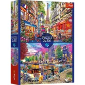 Trefl Puzzle Evropska mesta 2x500 kosov