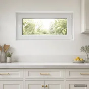 Vidaxl Notranja barva okna za klet bela RISOR 105 x 55 cm