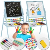 shumee Ricokids magnetna vrtljiva tabla za pisanje krede - modra