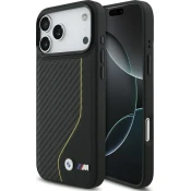 Ovitek BMW MagSafe ovitek M Carbon Line z logotipom za iPhone 17 Pro Max rumene barve (BMHMP17X25PCCSCKY)