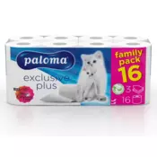 Paloma Exclusive toaletni papir, tisk, 16 kosov