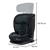 Kinderkraft OneTo3 Auto sedište 76-150cm isofix, Crno