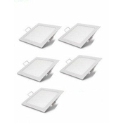 Optonica LED panel vgradni kvadraten 18W 4000k 1350lm IP20 + napajalnik, komplet 5kom