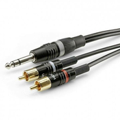 Sommer Cable Sommer Cable HBP-6SC2-0150 klinker/cinch avdio priključni kabel [2x moški cinch konektor - 1x klinken vtič 6.3 mm (stereo)] 1.50 m črna, (20431729)