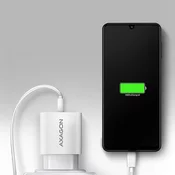 AXAGON ACU-QC18W, 18W omrežni polnilnik, 1x vrata USB-A, QC3.0/AFC/Apple, bel