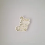 KREATIVNI SLATKIŠI Modla za kolace i ukrase Carapa sa poklonima, 8 cm, Bela