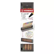 Set iglenih nalivpera, 0,4 mm, STABILO Point 88, stolni set od 10 komada 8810-5
