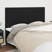 Uzglavlje Crno 180x5x118/128 cm Tkanina