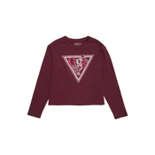 GUESS Majica Midi mešane barve / vinsko rdeča