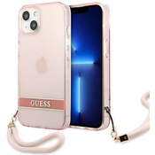 Guess GUHCP13SHTSGSP iPhone 13 mini 5,4 pink hardcase Translucent Stap (GUHCP13SHTSGSP)