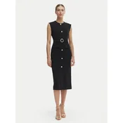 Rinascimento Cocktail obleka CFC0020278002 Črna Slim Fit