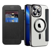Etui SmartMag Book z Magsafe tehnologijo in RFID denarnico za iPhone 13 Pro Max - black